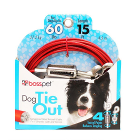 Boss Pet Products 30 ft Large Tie-Out with Spring