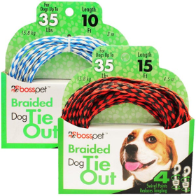 Boss Pet Products Poly Rope Tie-Out – 15 ft