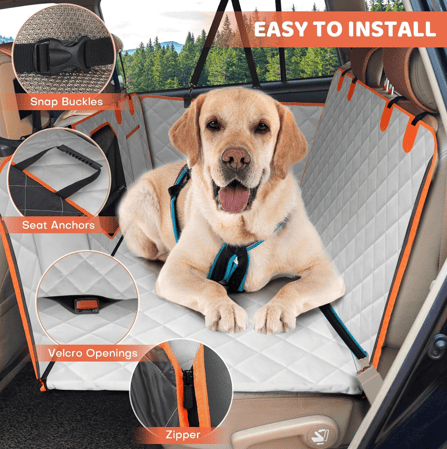 Dog Backseat Extender, Car Seat Cover With A Hard Bottom That Can Withstand 400 Pounds, Sturdy Waterproof Dog Hammock Dog Backseat Extender, Car Seat Cover With A Hard Bottom That Can Withstand 400 Pounds, Sturdy Waterproof Dog Hammock