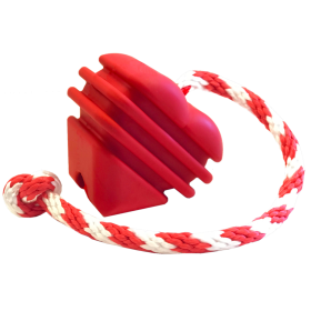 SodaPup Heart on a String Rubber Tug Toy for Large Dogs