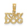 14k I HEART MY DOG Charm