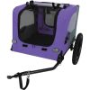 Outdoor Heavy Duty Collapsible Pet Bike Trailer with 16-Inch All-Terrain Wheels & Universal Hitch ��� Foldable Dog/Cargo Carrier Cart for Bicycles