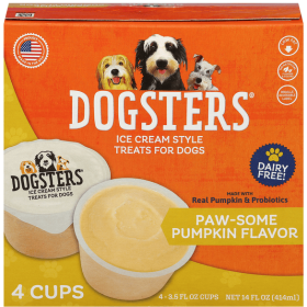 Dogsters Treats for Dogs, Paw-Some Pumpkin Flavor, Ice Cream Style