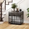 Furniture Style Dog Crate with 2 Drawers, Dog Kennel Medium, Heavy Duty Dog Crates, Dog Kennel Furniture for Small and Medium Dogs