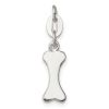 Sterling Silver Polished Dog Bone Charm