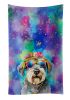 Schnauzer Hippie Dawg Kitchen Towel Dish Cloths Guest Hand Towel Decorative Bathroom Towel for Face,Tea, Dishcloth, Kitchen and Bath
