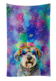 Schnauzer Hippie Dawg Kitchen Towel Dish Cloths Guest Hand Towel Decorative Bathroom Towel for Face,Tea, Dishcloth, Kitchen and Bath