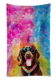 Chocolate Labrador Hippie Dawg Kitchen Towel Dish Cloths Guest Hand Towel Decorative Bathroom Towel for Face,Tea, Dishcloth, Kitchen and Bath