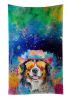 Bernese Mountain Dog Hippie Dawg Kitchen Towel Dish Cloths Guest Hand Towel Decorative Bathroom Towel for Face,Tea, Dishcloth, Kitchen and Bath