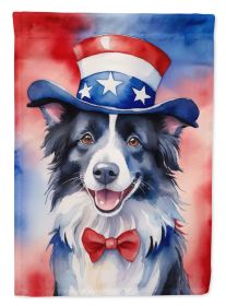 Border Collie Patriotic American Garden Flag Mailbox Flag Decorative Yard Flag Banner Outside Patio Artwork Yard Flower Beds, Garden Size, Multicolor