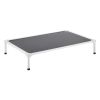 Elevated Dog Bed for Large Dogs, Portable Raised Dog Cot with Aluminum Tube Metal Frame and Breathable Textilene Mesh