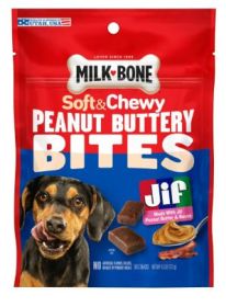 Milk-Bone Peanut Buttery Bites Soft Dog Treats With Real Peanut Butter & Bacon, 4.5-Oz. Bag