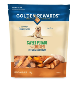 Golden Rewards Sweet Potato Wrapped with Chicken Dog Treats, 64 oz