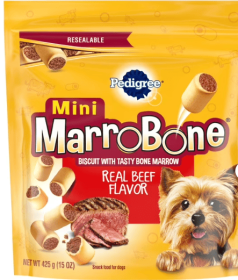Pedigree Dry Dog Treats Marrobone Mini Real Beef Flavor, 15 Oz. Bag