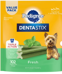 Pedigree Dentastix Fresh Flavor, Small And Toy Breed Dog Treats, 1.54 Lb. Bag