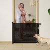 Retractable Baby Gate, Mesh Dog Gate for Doorways, Extends up to 55" Wide, 33" Tall Child Safety Gate for Doorways, Indoor & Outdoors, Stairs