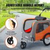 Dog Bike Trailer, Supports up to 66 lbs, 2-in-1 Pet Stroller Cart Bicycle Carrier, Easy Folding Cart Frame with Quick Release Wheels