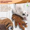 Puppy Heartbeat Stuffed Animal for Dog Anxiety 16.5" x 7.8" x 5.5", Brown Dog Heartbeat Toy, Plush Puppy Anxiety Relief Toy with Soft Cotton Padding