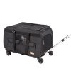 Cat Carrier with Wheels, Rolling Pet Carrier with Telescopic Handle and Shoulder Strap, Dog Carrier with Wheels for Pets under 35 lbs