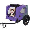 Outdoor Heavy Duty Collapsible Pet Bike Trailer with 16-Inch All-Terrain Wheels & Universal Hitch ��� Foldable Dog/Cargo Carrier Cart for Bicycles