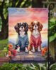 Cavalier Spaniel Two Hearts Garden Flag Mailbox Flag Decorative Yard Flag Banner Outside Patio Artwork Yard Flower Beds, Garden Size, Multicolor