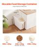 Rice Storage Container, 11.4Gallon/50L Capacity Large Dog Food Dispenser Bin, Kitchen Ingredient Grain Cereal Flour Bin