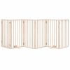 Dog Gate with Door Foldable 6 Panels 118.1 " Poplar Wood