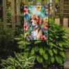 Beagle Luau Garden Flag Mailbox Flag Decorative Yard Flag Banner Outside Patio Artwork Yard Flower Beds, Garden Size, Multicolor