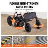 Pet Stroller, 4 Wheels Dog Stroller Rotate with Brakes, 66 lbs Weight Capacity, Puppy Stroller with Detachable Carrier, Storage Basket and Pet Pad