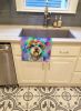Schnauzer Hippie Dawg Kitchen Towel Dish Cloths Guest Hand Towel Decorative Bathroom Towel for Face,Tea, Dishcloth, Kitchen and Bath