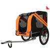 Large Folding Bike Trailer for Dogs – 120LB Capacity All-Terrain Pet Carrier, Durable Steel Frame for Cycling, Jogging, Camping & Outdoor Adventures