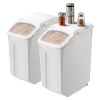 Rice Storage Container, 4.5Gallon/20L x2 Capacity Large Dog Food Dispenser Bin, Kitchen Ingredient Grain Cereal Flour Bin