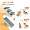 Wooden Pet Steps, Convertible 2-in-1 Dog Staircase & Ramp for Access to Beds, Sofas, and Vehicles, Three-Step Design Supports Pets up to 150 lbs
