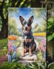 Australian Cattle Dog Spring Garden Garden Flag Mailbox Flag Decorative Yard Flag Banner Outside Patio Artwork Yard Flower Beds, Garden Size