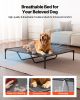 Elevated Dog Bed for Large Dogs, Portable Raised Dog Cot with Steel Metal Frame and Breathable Teslin Mesh