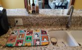 Lots of Border Collie Dish Drying Mat Absorbent Dish Drying Mat Pad for Kitchen Counter Dish Drainer Mat for Countertop, 14 x 21", Multicolor