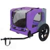 Outdoor Heavy Duty Collapsible Pet Bike Trailer with 16-Inch All-Terrain Wheels & Universal Hitch ��� Foldable Dog/Cargo Carrier Cart for Bicycles