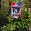 Border Collie Patriotic American Garden Flag Mailbox Flag Decorative Yard Flag Banner Outside Patio Artwork Yard Flower Beds, Garden Size, Multicolor