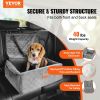 Dog Car Seat, Dog Booster Seat for Car with A Storage Pocket, Clip-On Safety Leash, Sponge and PP Cotton Filling