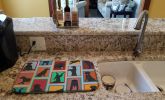 Lots of Black Labrador Retriever Dish Drying Mat Absorbent Dish Drying Mat Pad for Kitchen Counter Dish Drainer Mat for Countertop, 14 x 21"