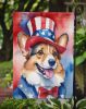 Corgi Patriotic American Garden Flag Mailbox Flag Decorative Yard Flag Banner Outside Patio Artwork Yard Flower Beds, Garden Size, Multicolor