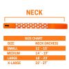 Reflective Dog Collar L Size Fluorescent Blaze Orange with Adjustable Fastener for Medium & Large Pets High Visibility Dog Products to Safeguard Your