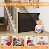 2-Pack Retractable Baby Gate, Mesh Dog Gate for Doorways, Extends up to 55" Wide, 33" Tall Child Safety Gate for Doorways, Indoor & Outdoors, Stairs