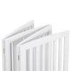 24" Folding Freestanding Wood Pet Dog 4 Panel Safety Gate - White
