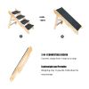 Wooden Dog Stairs/Steps - Foldable 4 Levels Pet Stairs & Ramp Perfect for Beds and Cars - Portable Dog/Cat Ladder Up to 110 Pounds