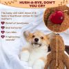 Puppy Heartbeat Stuffed Animal for Dog Anxiety 16.5" x 7.8" x 5.5", Brown Dog Heartbeat Toy, Plush Puppy Anxiety Relief Toy with Soft Cotton Padding