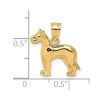 14K Great Dane Dog Charm