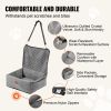 Dog Car Seat, Dog Booster Seat for Car with A Storage Pocket, Clip-On Safety Leash, Sponge and PP Cotton Filling