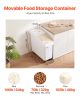Rice Storage Container, 21Gallon/80L Capacity Large Dog Food Dispenser Bin, Kitchen Ingredient Grain Cereal Flour Bin, Pet food Containers with Wheels