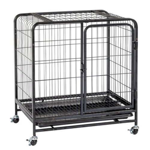 62x44x66cm Assembled Square Tube Wire Black Cat And Dog Cage 62x44x66cm Assembled Square Tube Wire Black Cat And Dog Cage